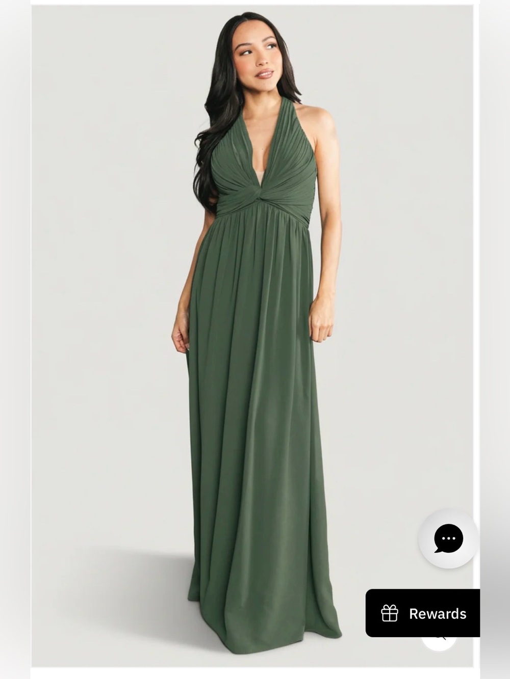 Baltic Born Clementine Halter Maxi Dress Cypress Green Size M | Formal Gown